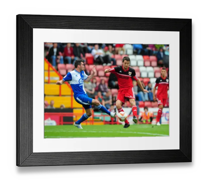 Framed Print : Bristol City's Cole Skuse Shoots During Louis Carey Testimonial Match vs. Bristol Rovers, August 2012 Framed Print : Bristol City's Cole Skuse Shoots During Louis Carey Testimonial Match vs. Bristol Rovers, August 2012