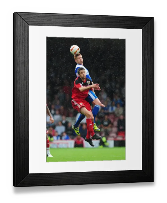Framed Print : Battling for Supremacy: Cole Skuse vs. Matt Harold in the Louis Carey Testimonial - Bristol City vs. Bristol Rovers Pre-Season Friendly, August 2012 Framed Print : Battling for Supremacy: Cole Skuse vs. Matt Harold in the Louis Carey Testimonial - Bristol City vs. Bristol Rovers Pre-Season Friendly, August 2012
