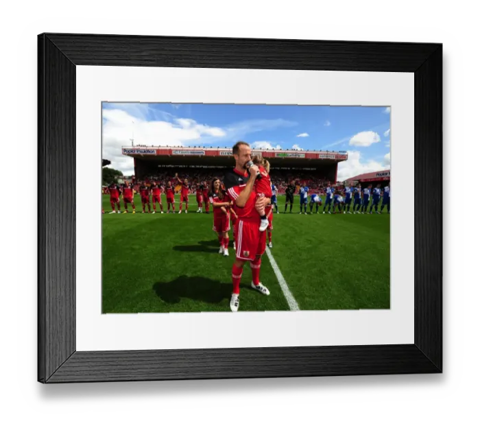 Framed Print : Louis Carey's Testimonial: A Heartfelt Address to the Fans at Ashton Gate Stadium (August 4, 2012)