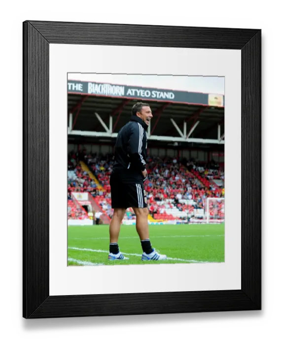 Framed Print : Derek McInnes Leads Bristol City in Louis Carey's Testimonial Match (2012) Framed Print : Derek McInnes Leads Bristol City in Louis Carey's Testimonial Match (2012)