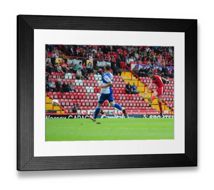 Framed Print : Cole Skuse Shoots at Louis Carey's Testimonial Match, Bristol City vs. Bristol Rovers (August 2012)