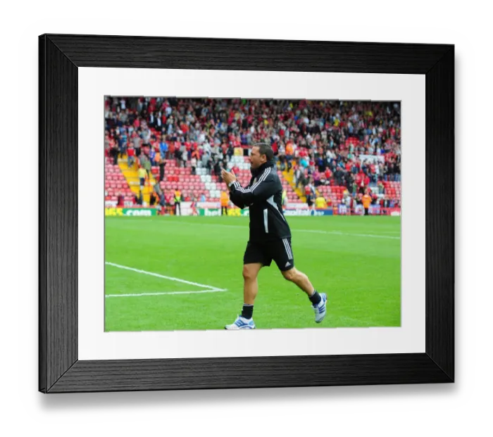 Framed Print : Derek McInnes Leads Bristol City in Louis Carey's Testimonial Match, 2012 Framed Print : Derek McInnes Leads Bristol City in Louis Carey's Testimonial Match, 2012