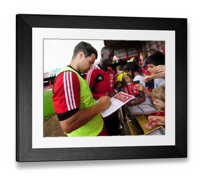 Framed Print : Bristol City Football Club: Open Day 2012 - Richard Foster Signing Autographs