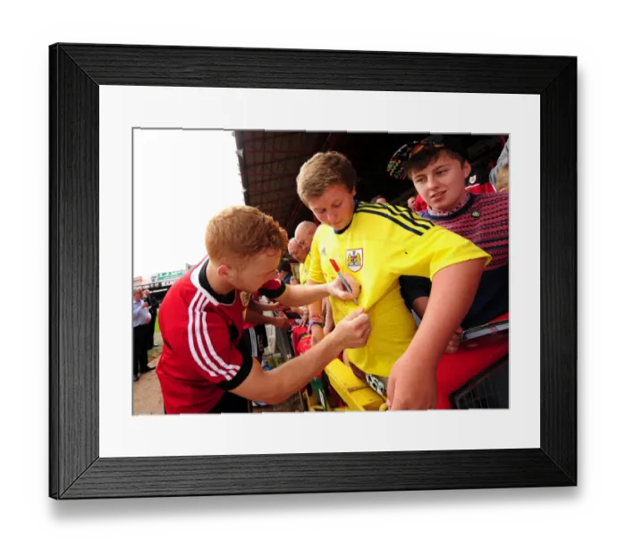 Framed Print : Bristol City Football Club: Ryan Taylor Engages with Fans at Pre-Season Open Day Framed Print : Bristol City Football Club: Ryan Taylor Engages with Fans at Pre-Season Open Day