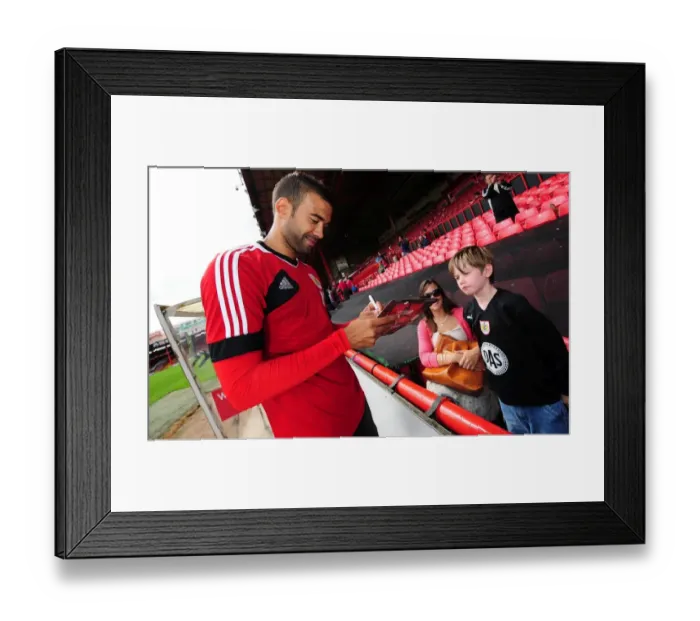 Framed Print : Bristol City Football Club: Liam Fontaine Signing Autographs at Pre-Season Open Day Framed Print : Bristol City Football Club: Liam Fontaine Signing Autographs at Pre-Season Open Day