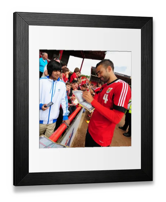 Framed Print : Bristol City FC: Liam Fontaine Engages with Fans at Pre-Season Open Day Framed Print : Bristol City FC: Liam Fontaine Engages with Fans at Pre-Season Open Day