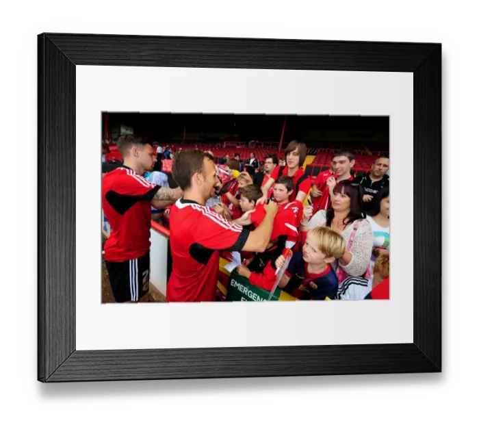 Framed Print : Bristol City FC Open Day: Paul Anderson and Jody Morris Sign Autographs Framed Print : Bristol City FC Open Day: Paul Anderson and Jody Morris Sign Autographs