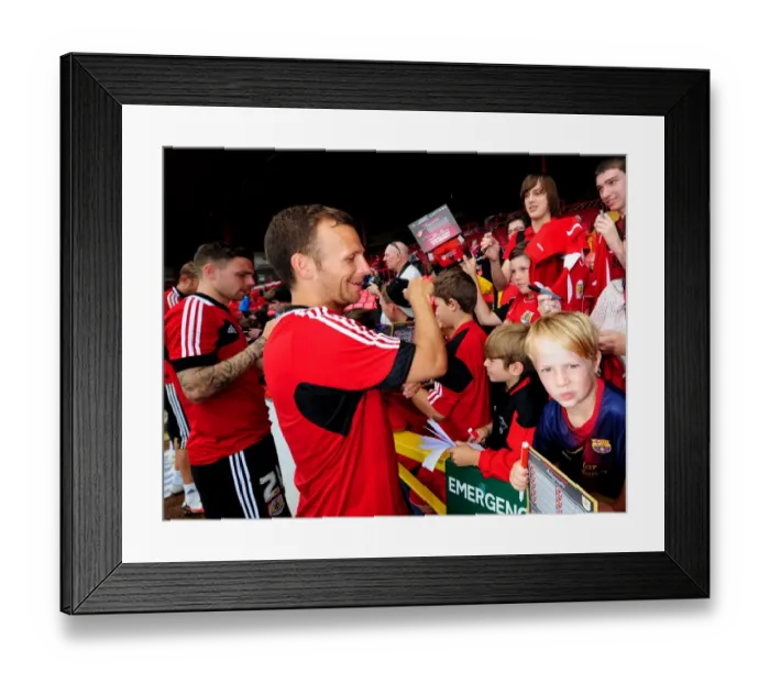 Framed Print : Bristol City FC Open Day: Paul Anderson and Jody Morris Meet and Greet Fans with Autograph Signing Session