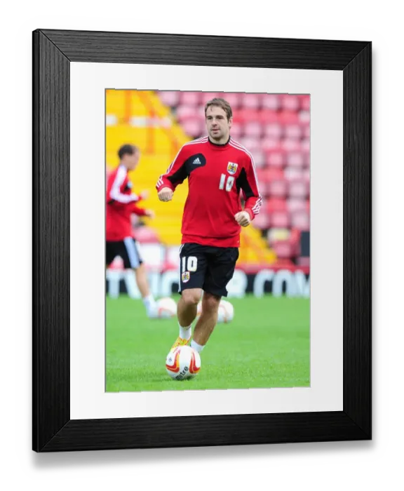 Framed Print : Bristol City Football Club: Brett Pitman at Pre-Season Open Day, 30th July 2012 Framed Print : Bristol City Football Club: Brett Pitman at Pre-Season Open Day, 30th July 2012