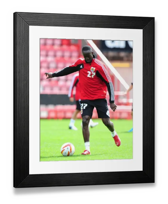 Framed Print : Bristol City Football Club: Albert Adomah at Pre-Season Open Day Framed Print : Bristol City Football Club: Albert Adomah at Pre-Season Open Day