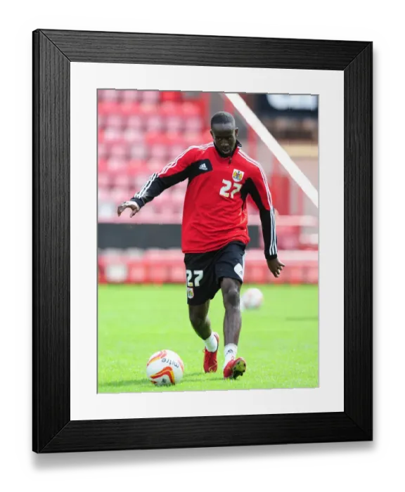 Framed Print : Bristol City FC: Albert Adomah at Pre-Season Open Day