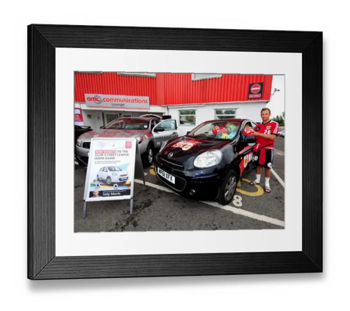 Framed Print : Bristol City Football Club: Jody Morris and the Car Loaded with Footballs at Pre-Season Open Day Framed Print : Bristol City Football Club: Jody Morris and the Car Loaded with Footballs at Pre-Season Open Day