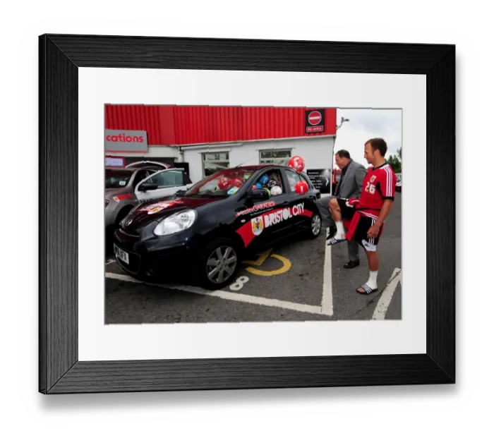 Framed Print : Bristol City Football Club: Filling a Car with Footballs at Pre-Season Open Day - Jody Morris and Keith Brock Framed Print : Bristol City Football Club: Filling a Car with Footballs at Pre-Season Open Day - Jody Morris and Keith Brock