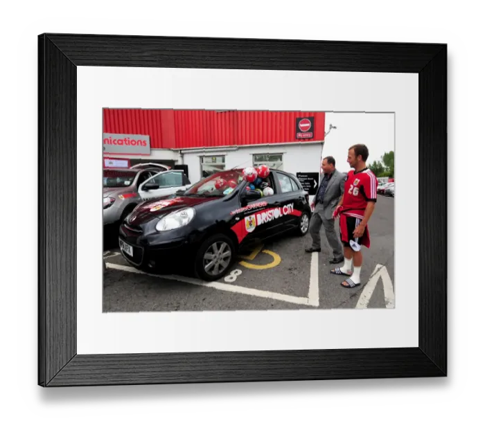 Framed Print : Bristol City FC: Jody Morris and Keith Brock Fill a Car with Footballs at Open Day Framed Print : Bristol City FC: Jody Morris and Keith Brock Fill a Car with Footballs at Open Day