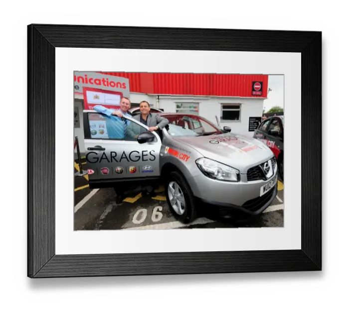Framed Print : Bristol City Football Club: Wessex Garages Hands Over New Media Car to Adam Baker at Open Day Framed Print : Bristol City Football Club: Wessex Garages Hands Over New Media Car to Adam Baker at Open Day