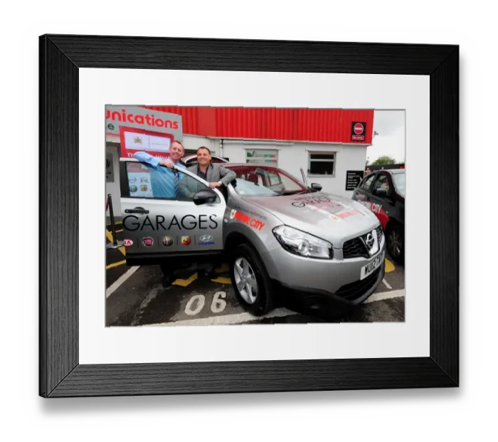 Framed Print : Bristol City Football Club: Wessex Garages Delivers New Media Car at Pre-Season Open Day