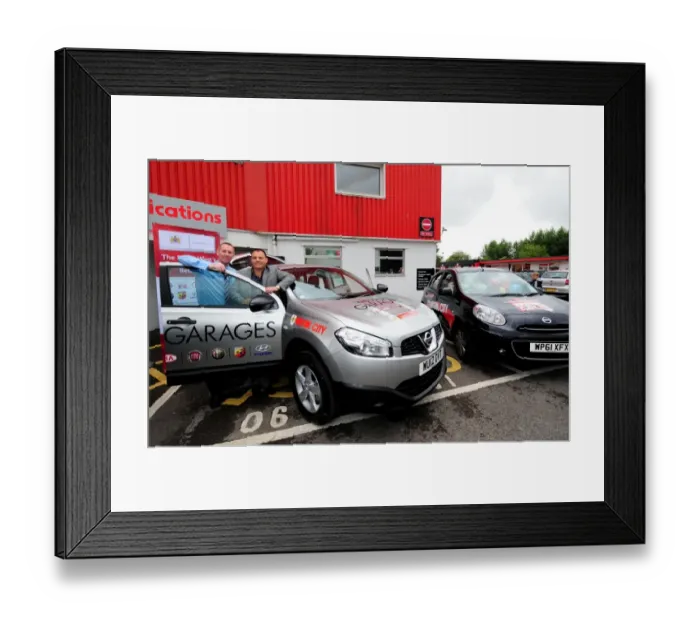 Framed Print : Wessex Garages Hands Over New Media Car to Bristol City FC's Adam Baker at Pre-Season Open Day Framed Print : Wessex Garages Hands Over New Media Car to Bristol City FC's Adam Baker at Pre-Season Open Day
