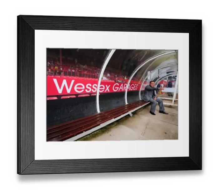 Framed Print : Wessex Garages Unveil Newly Branded Dugouts at Ashton Gate Stadium