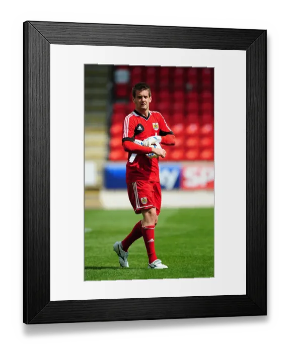 Framed Print : Bristol City's Tom Heaton in Action: St Johnstone vs. Bristol City Pre-Season Friendly, July 2012