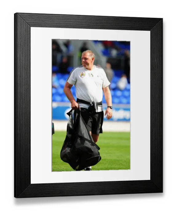 Framed Print : Bristol City Goalkeeper Coach Nigel Spink at McDiarmid Park During St Johnstone vs. Bristol City Pre-Season Friendly, July 2012