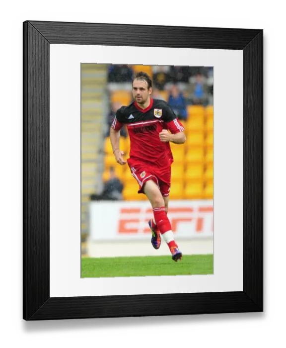Framed Print : Brett Pitman in Action: A Football Rivalry Ignites at McDiarmid Park, 2012