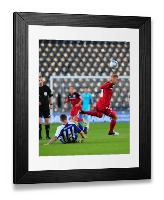 Framed Print : Battling for Control: Ryan Taylor vs Michael Nelson - Pre-Season Clash Framed Print : Battling for Control: Ryan Taylor vs Michael Nelson - Pre-Season Clash