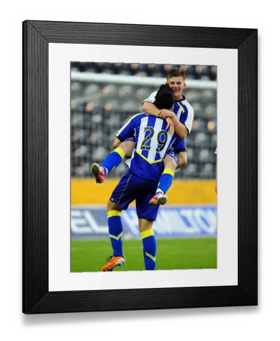 Framed Print : Kilmarnock's Matthew Kennedy Celebrates Goal Against Bristol City (2012)