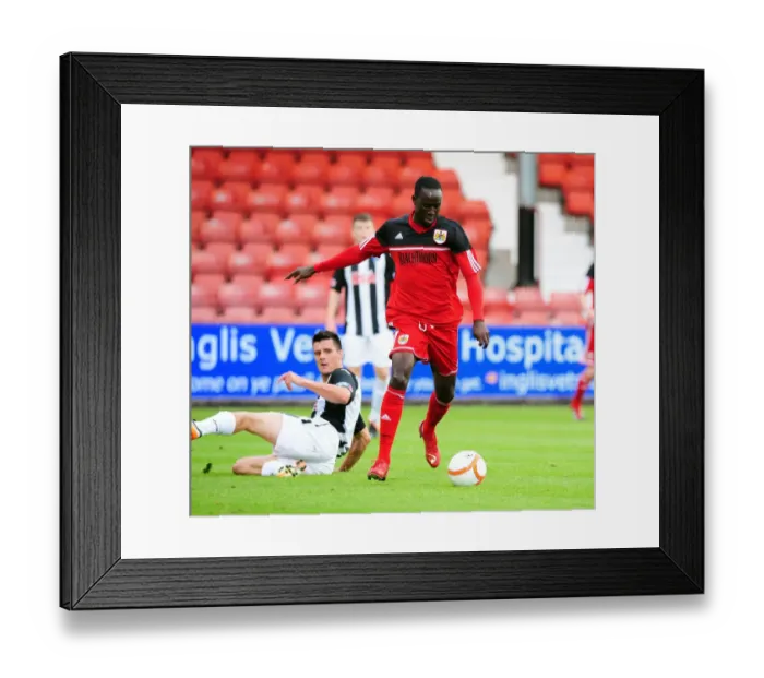 Framed Print : Adomah Scores Brace: Bristol City's Pre-Season Triumph Over Dunfermline (August 2012)