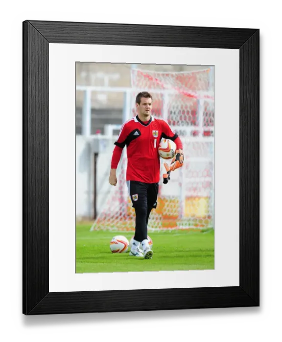 Framed Print : Bristol City FC: Tom Heaton in Focus during Pre-Season Training, July 2012