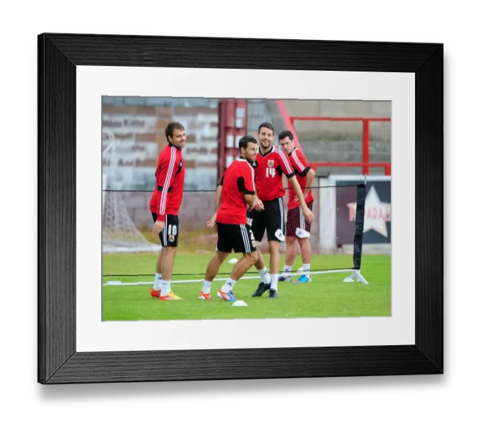 Framed Print : Bristol City FC: Cole Skuse and Brett Pitman Embrace During Pre-Season Training (Scotland Tour) Framed Print : Bristol City FC: Cole Skuse and Brett Pitman Embrace During Pre-Season Training (Scotland Tour)