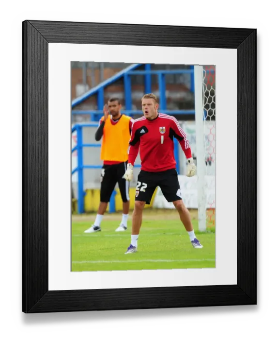 Framed Print : Bristol City FC: Dean Gerken in Action during 2012 Pre-Season Training
