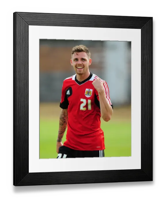 Framed Print : Bristol City FC: Paul Anderson in Action during 2012 Pre-Season Training