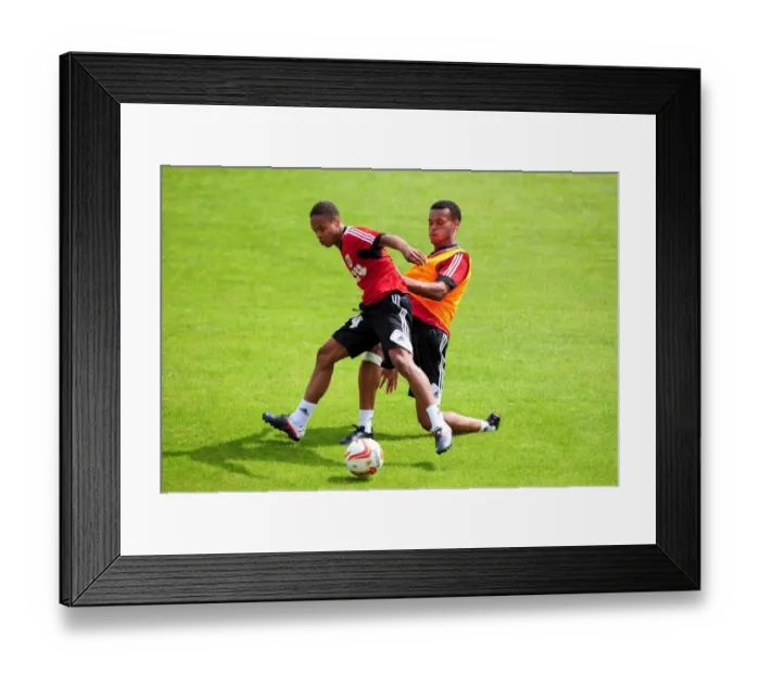 Framed Print : Intense Training: Bobby Reid vs. Aaron Wilbraham - A Football Showdown at Bristol City Framed Print : Intense Training: Bobby Reid vs. Aaron Wilbraham - A Football Showdown at Bristol City