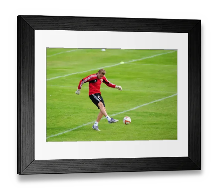 Framed Print : Focused Training: Tom Heaton's Intense Pre-Season Drills with Bristol City FC