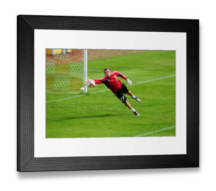Framed Print : Bristol City FC: Dean Gerken in Action during Scotland Tour Pre-Season Training (July 2012)