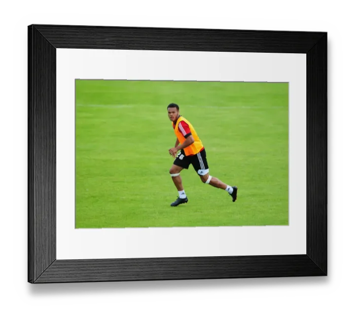 Framed Print : Bristol City Football Club: Aaron Hollaway in Action during Pre-Season Training, July 2012