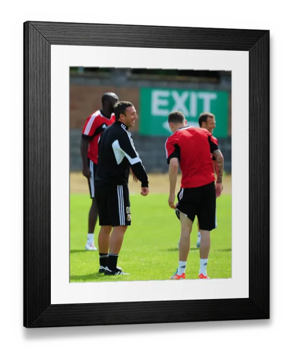 Framed Print : Derek McInnes Leading Training: Bristol City FC, July 2012