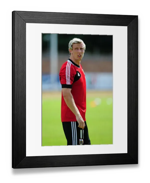 Framed Print : Bristol City Football Club: Martyn Woolford in Pre-Season Training, Scotland Tour (July 2012)