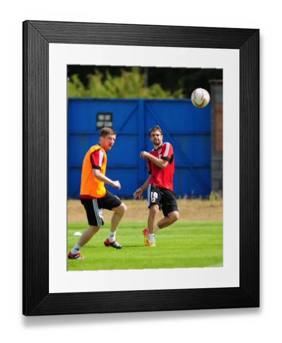 Framed Print : Brett Pitman Scores Stunner at Pre-Season Training: Bristol City Football Club