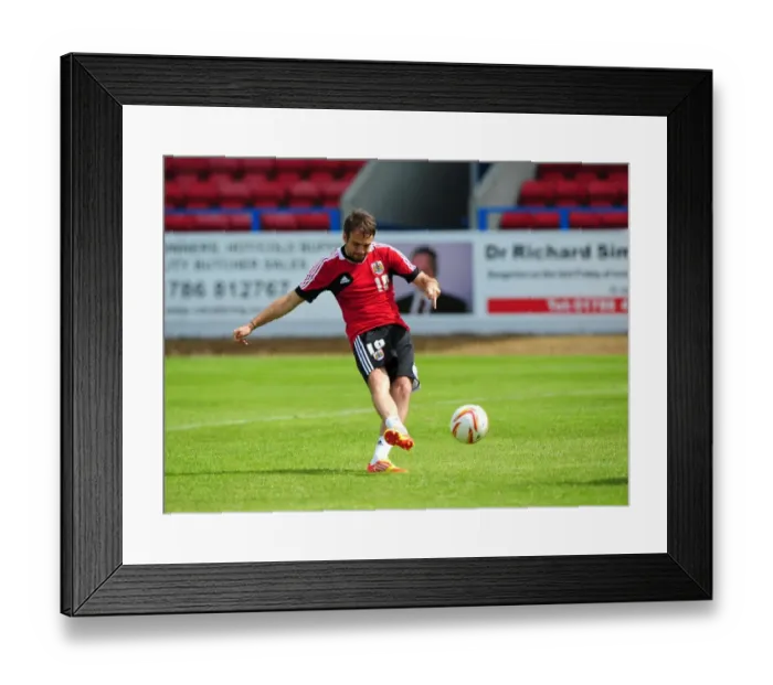 Framed Print : Brett Pitman in Action: Bristol City Football Club Pre-Season Training (Scotland Tour), 2012