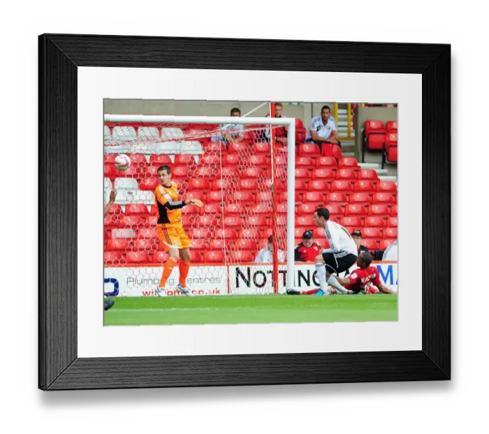 Framed Print : Narrowly Missed: Dexter Blackstock's Dramatic Attempt for Bristol City Against Nottingham Forest, 2012 Framed Print : Narrowly Missed: Dexter Blackstock's Dramatic Attempt for Bristol City Against Nottingham Forest, 2012