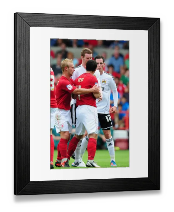 Framed Print : Clash at The City Ground: Reid vs. Cunningham, Nottingham Forest vs. Bristol City, Championship Football, 2012 Framed Print : Clash at The City Ground: Reid vs. Cunningham, Nottingham Forest vs. Bristol City, Championship Football, 2012