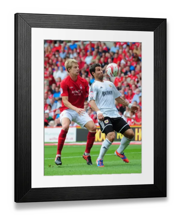 Framed Print : Battling for Control: Foster vs. Harding in Nottingham Forest vs. Bristol City Championship Showdown Framed Print : Battling for Control: Foster vs. Harding in Nottingham Forest vs. Bristol City Championship Showdown