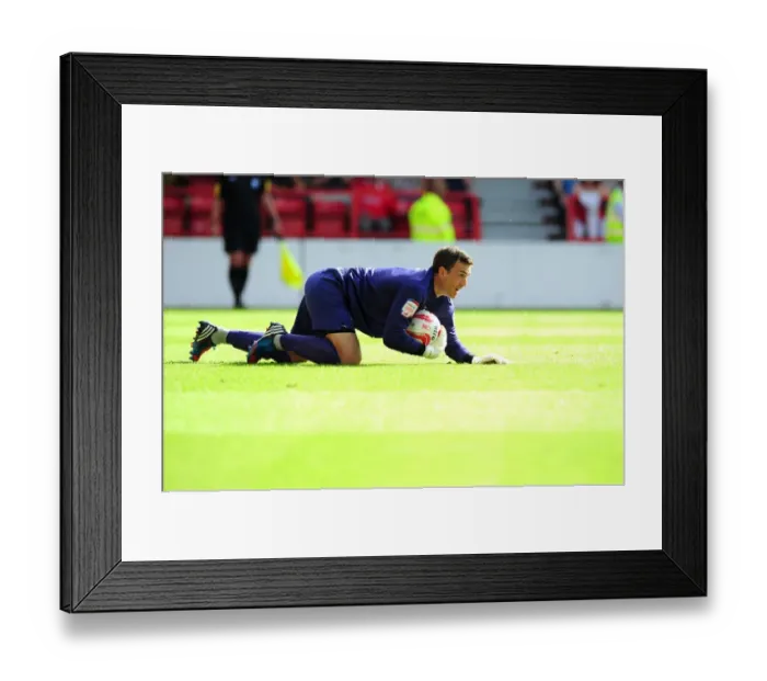 Framed Print : Nottingham Forest's Lee Camp Gathers the Ball in Championship Clash vs. Bristol City Framed Print : Nottingham Forest's Lee Camp Gathers the Ball in Championship Clash vs. Bristol City