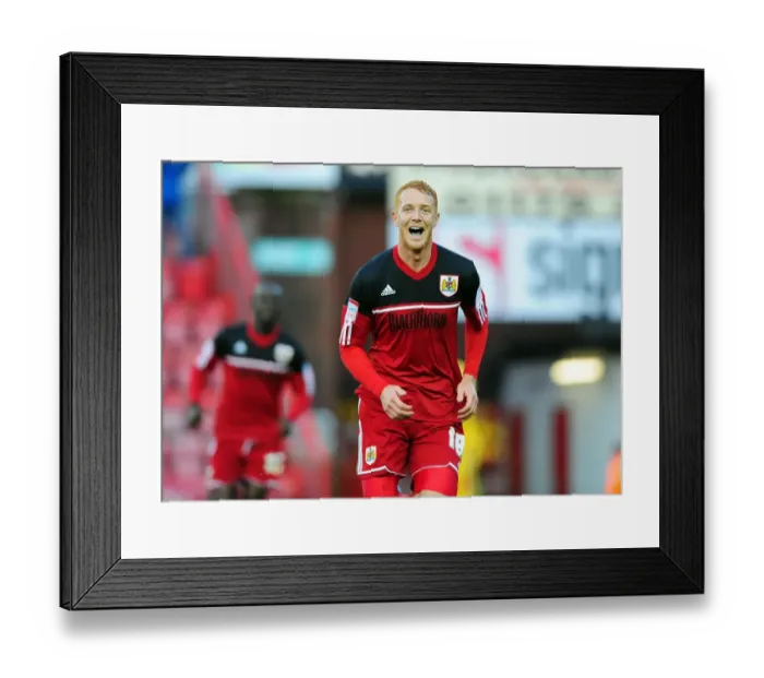 Framed Print : Ryan Taylor's Strike: Opening Goal of Bristol City vs. Crystal Palace (August 12, 2012)