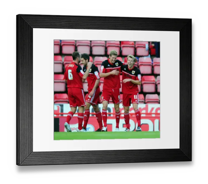 Framed Print : Thrilling Moment: Martyn Woolford's Euphoric Goal Celebration vs. Crystal Palace, Championship 2012