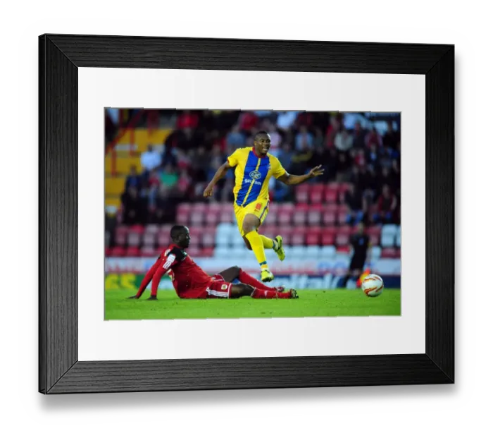 Framed Print : Intense Championship Showdown: Adomah vs. Dikgacoi, Bristol City vs. Crystal Palace, 2012