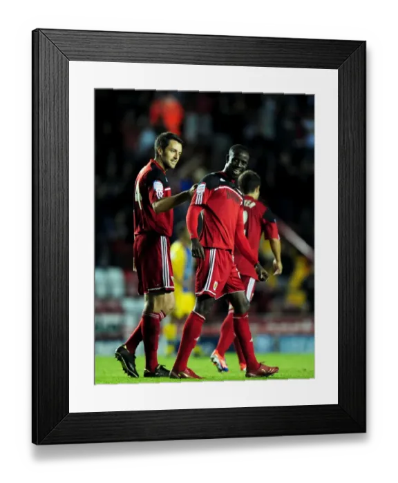 Framed Print : Thrilling Goal by Albert Adomah: Bristol City vs Crystal Palace, Championship 2012