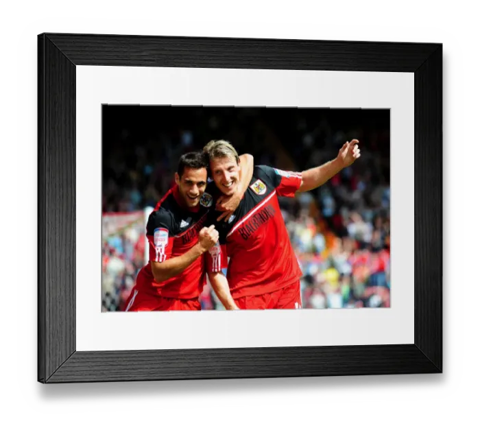 Framed Print : Bristol City's Martyn Woolford and Sam Baldock Celebrate Goals Against Cardiff City, 2012 Framed Print : Bristol City's Martyn Woolford and Sam Baldock Celebrate Goals Against Cardiff City, 2012