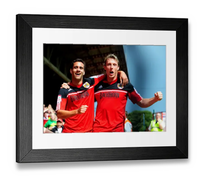 Framed Print : Double Trouble: Woolford and Baldock's Dual Goal Celebration vs. Cardiff City (Bristol City Football Club, 25 August 2012)